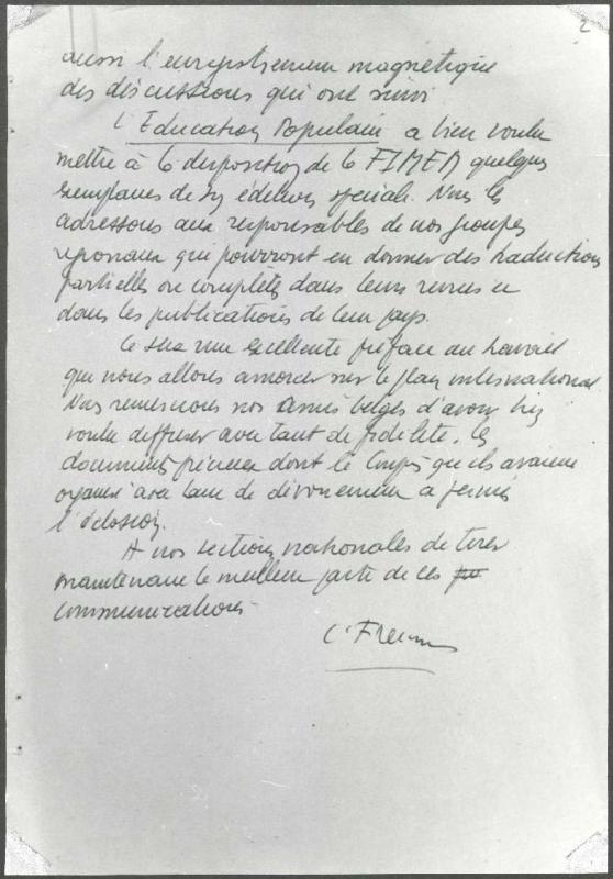 Compte-rendu du congrès FIMEM Bruxelles 1958 par Freinet